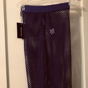 Misguided long purple net skirt